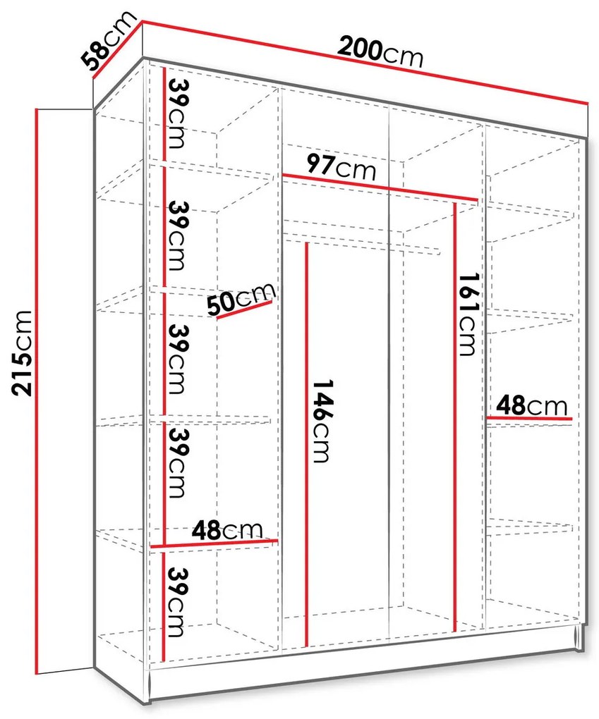 Гардероб Santi 4-врати -Mauro-Xriso