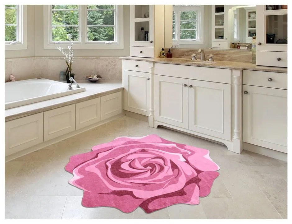 Килим Rose Duro, ⌀ 80 cm Pembe - Vitaus