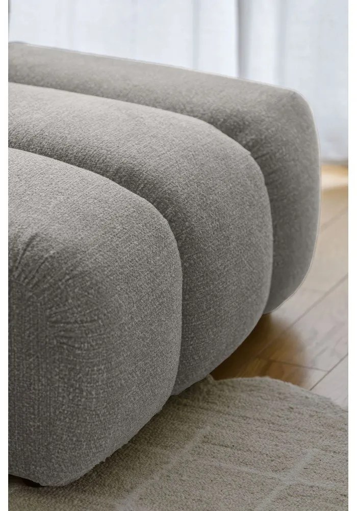 Светлосив ъглов диван (десен ъгъл) Shell – Miuform