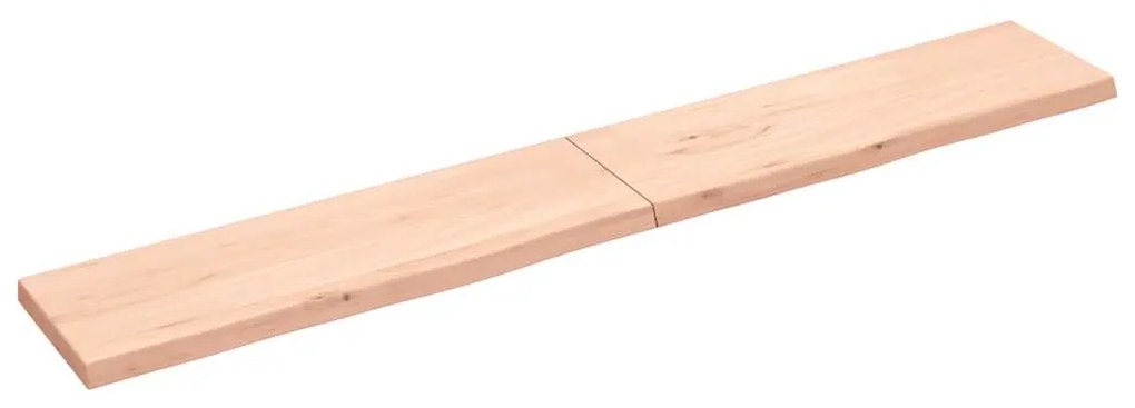 363604 vidaXL Стенен рафт, 200x30x(2-4) см, необработен масивен дъб