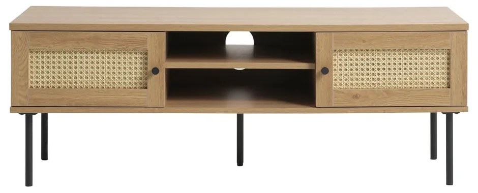 Маса за телевизор от декор от дъб в естествен цвят 120x43 cm Pensacola – Unique Furniture