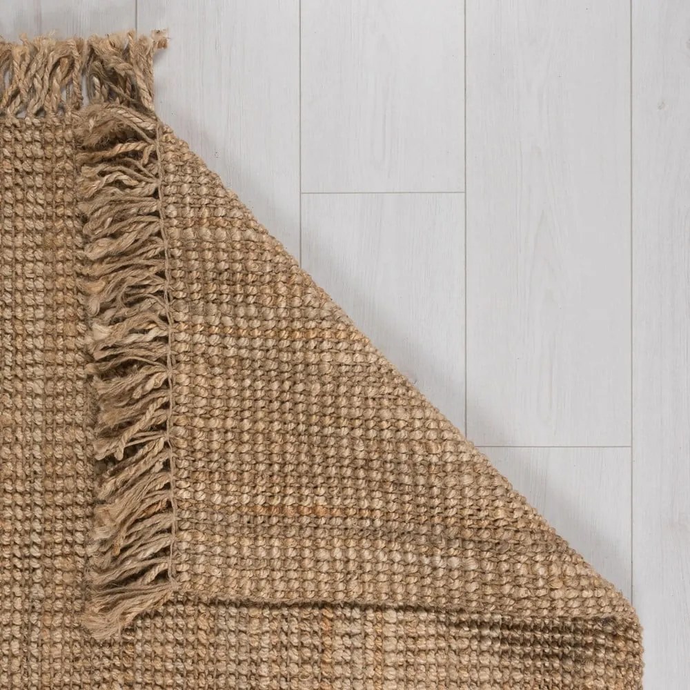 Ръчно изработена ютена пътека в естествен цвят 60x300 cm Jute Boucle – Flair Rugs