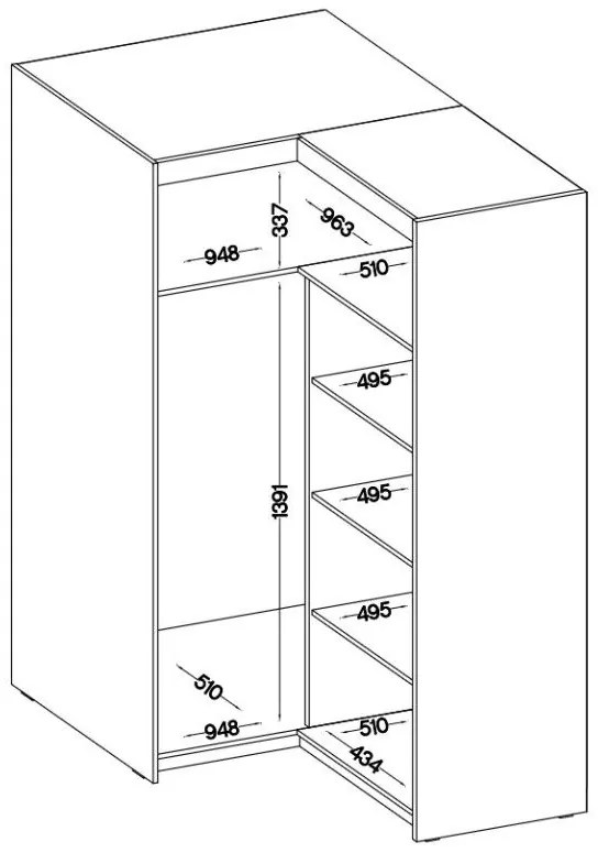 Гардероб Ester corner-Lefkas Oak