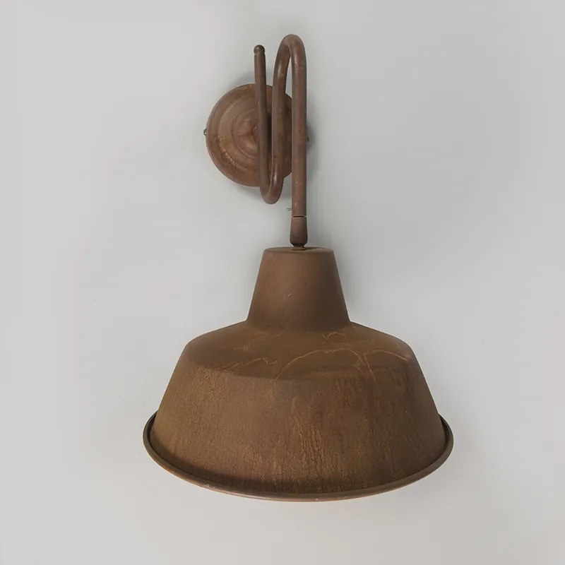 Индустриален стенен аплик ръждясал със златен интериор - Factory