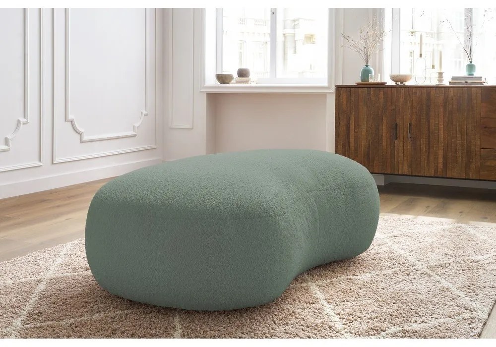 Светлозелена табуретка от букле Saint-Germain - Bobochic Paris