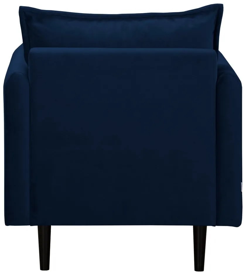 Тъмносиньо кадифено кресло Juli – Ropez