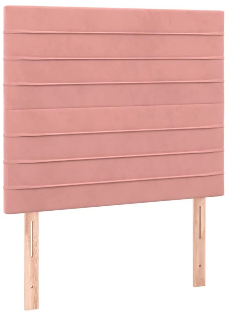 3116519 vidaXL Табла за легло, розова, 100x5x118/128 см, кадифе