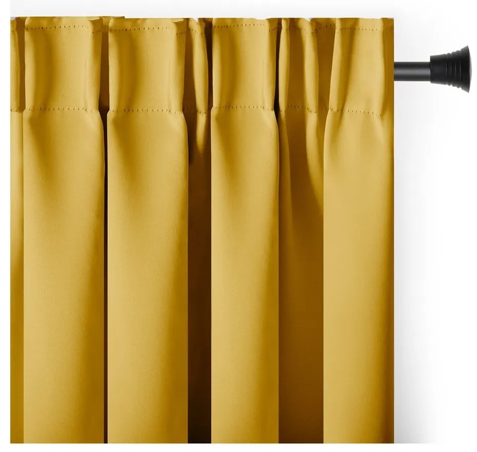 Жълто затъмняващо перде 140x270 cm Kierra – Restilo