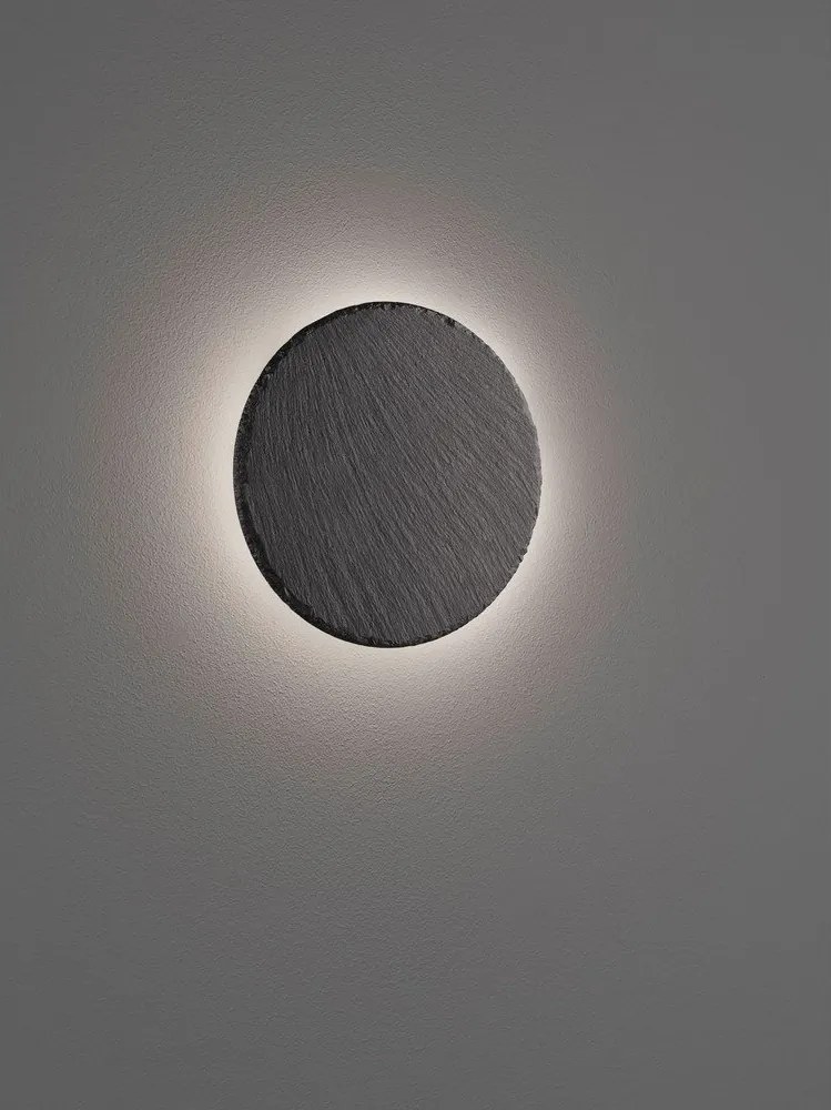 Черна LED затъмняваща се стенна лампа ø 20 cm Raven – Trio