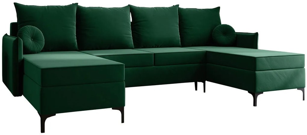 Ъглов диван Leon U-Prasino