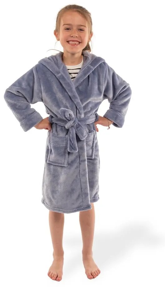 Синя детска хавлия размер 122-128 от микроплюш Delux – Tiseco Home Studio