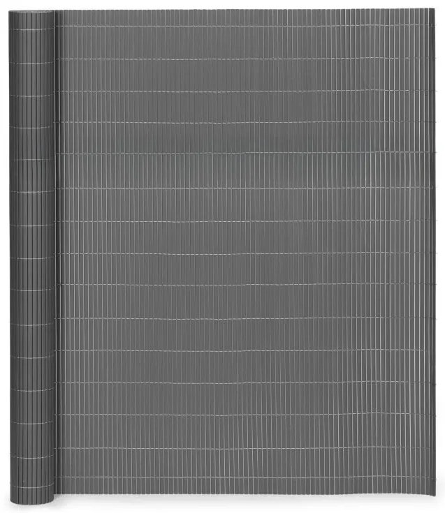 Реверсивен антрацитен PVC екран за балкони, огради и тераси Ширина: 1 м | Дължина: 5 м