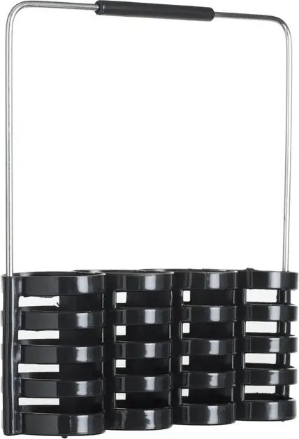 Комплект прибори Secret de Gourmet Géo, Черен, Със стойка, 24 части