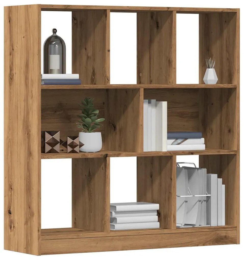 855789 vidaXL Шкаф за книги Artisan Oak 97,5x29,5x100 cm Инженерна дървесина