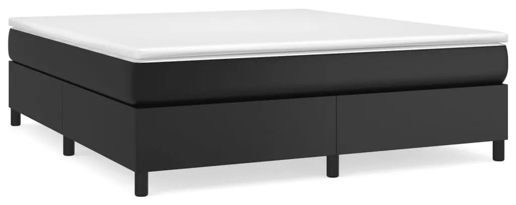 3121059 vidaXL Рамка за легло с пружини черна 180x200 см изкуствена кожа