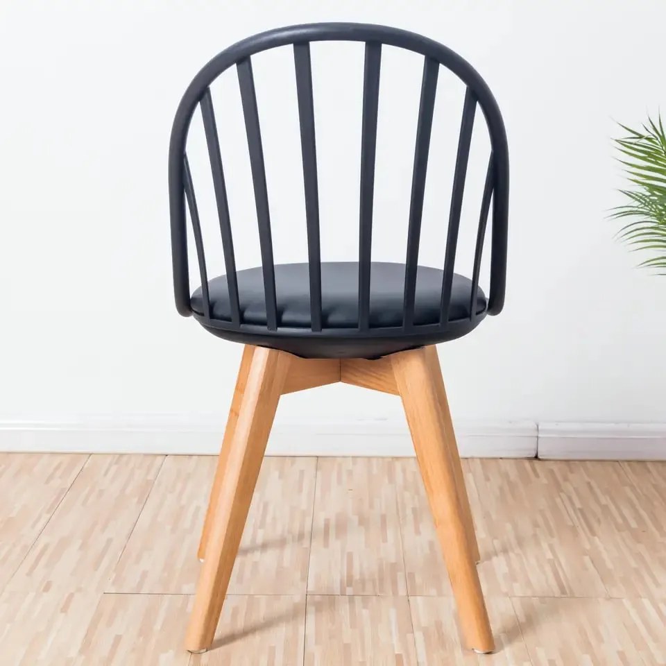 Кухненски стол Aluna-черен (4) парчета