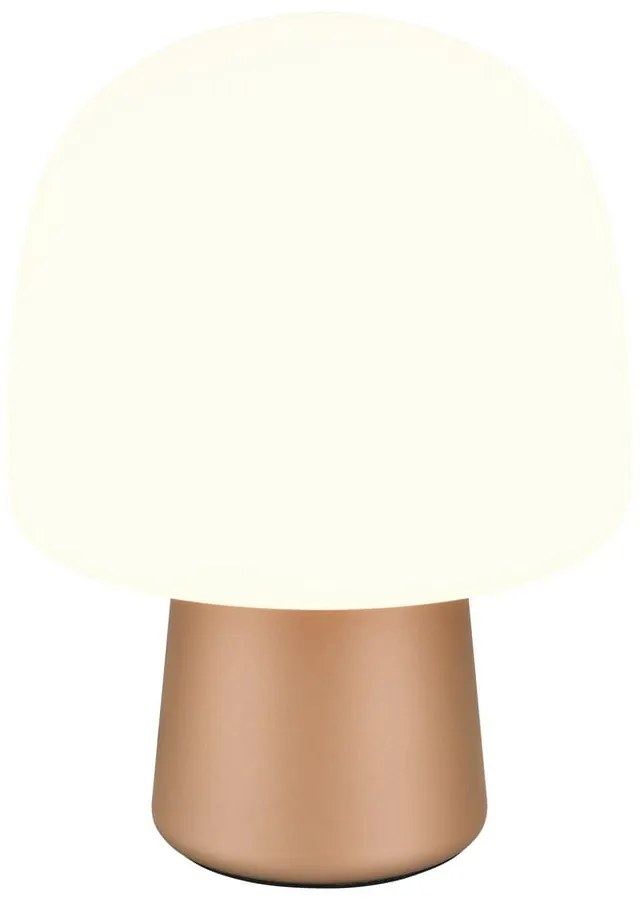 Бяла и бронзова настолна лампа със стъклен абажур (височина 27 cm) Steen – Trio