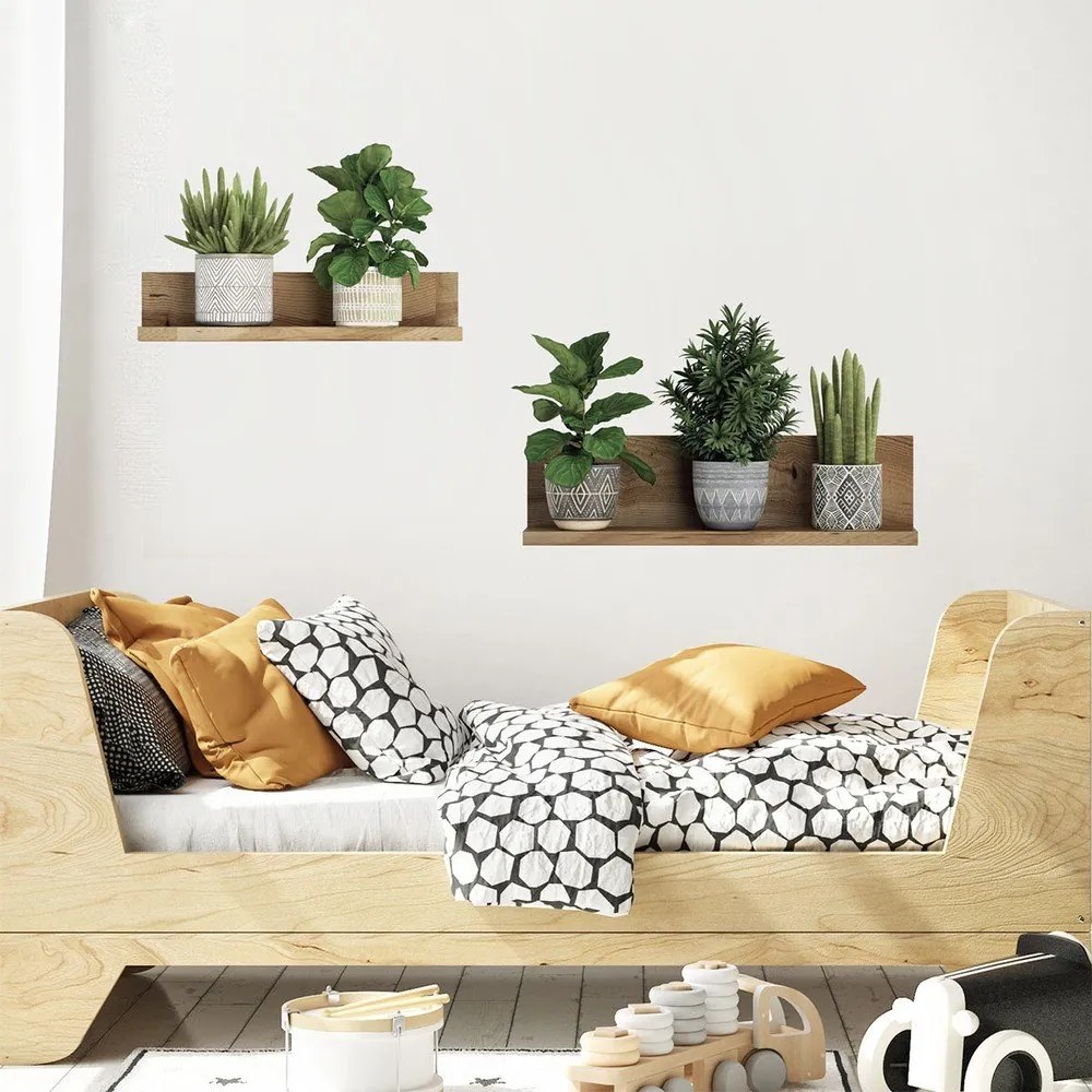 Стикер за стена 60x35 cm 3D effect Green Plants - Ambiance