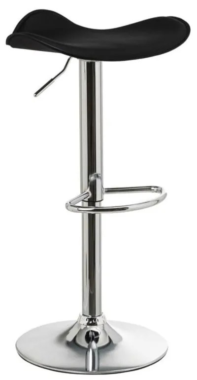 Черни тапицирани бар столове в комплект с регулируема височина 2 бр. (височина на седалката 73 cm) – Casa Selección