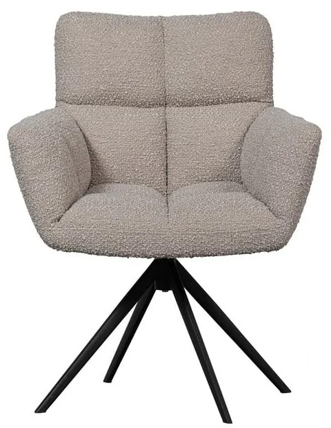 Бежов тапициран трапезен стол Vinny – WOOOD