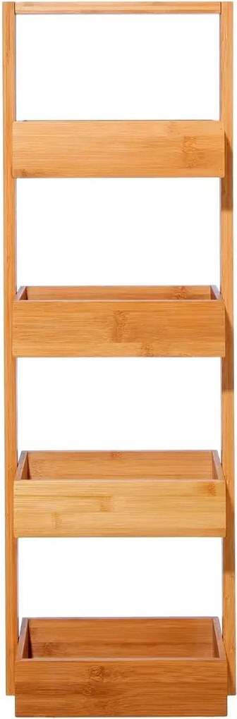 Етажерка на колела 5five, Бамбук, 4 нива