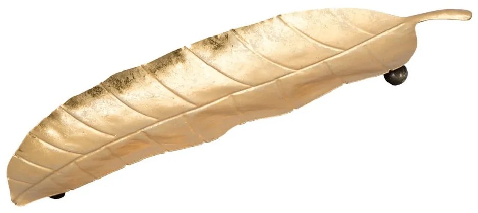 Метален декоративен поднос 11x38 cm Foglia - Mauro Ferretti