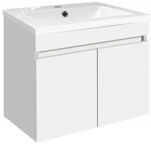 Конзолен PVC шкаф ICP 5082, Inter Ceramic, с умивалник, 50x39x45см