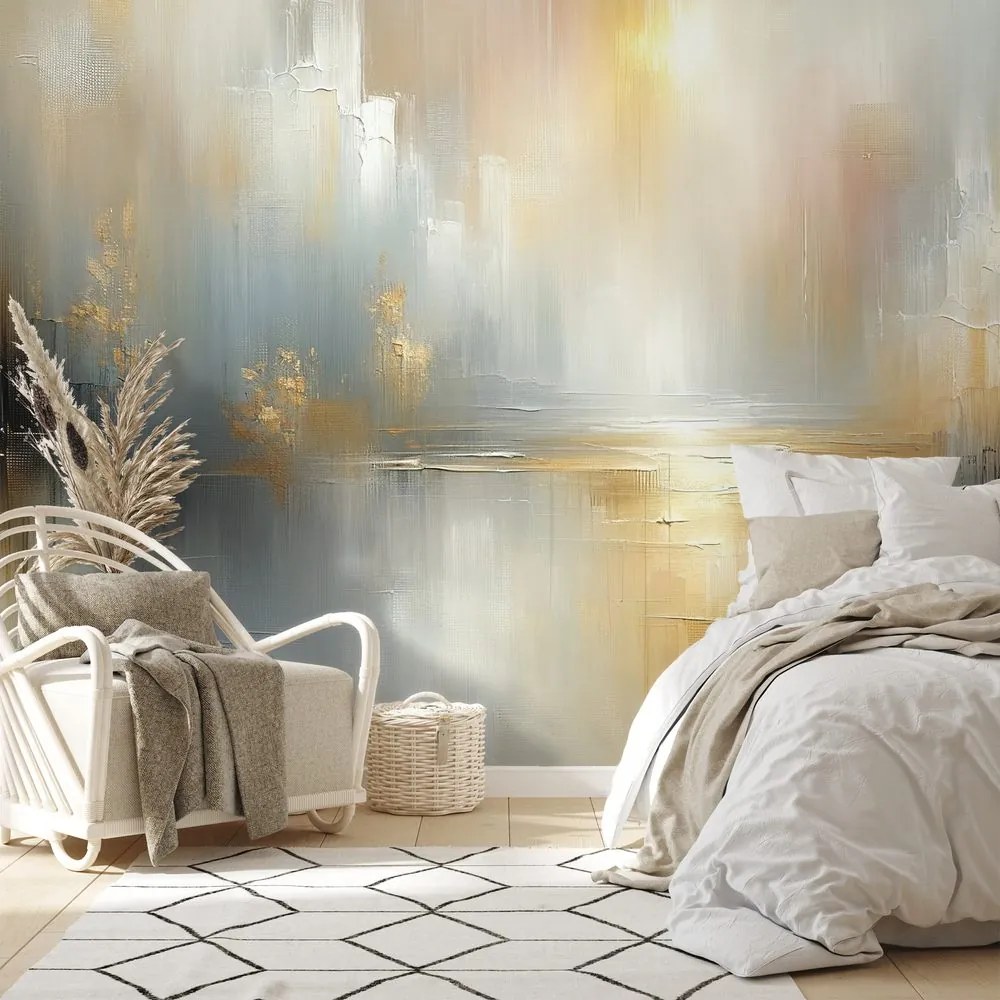 Самозалепващ тапет – Абстрактни златни и сиви тонове