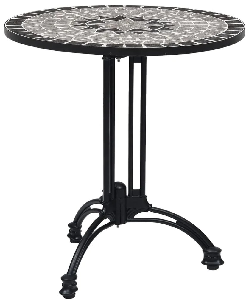 325435 vidaXL Крак за маса Bistro Black Ø60x72 cm Cast Aluminium