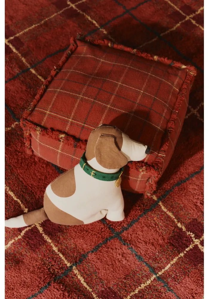 Червен детски пуф Mapple Red – Lorena Canals