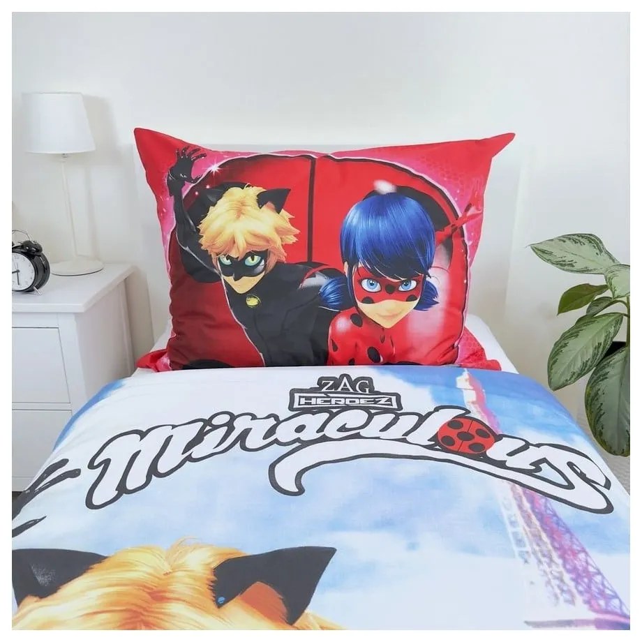 Единично памучно детско спално бельо 140x200 cm Miraculous – Jerry Fabrics