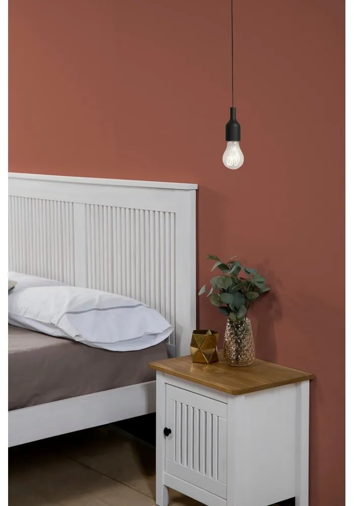 Бяла дървена нощна масичка Bruna - Marckeric