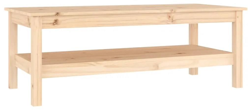 814274 vidaXL Кафе маса, 110x50x40 см, борово дърво масив