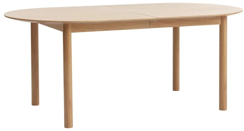 Сгъваема трапезна маса с дъбов плот в естествен цвят 100x190 cm Gallina – Unique Furniture