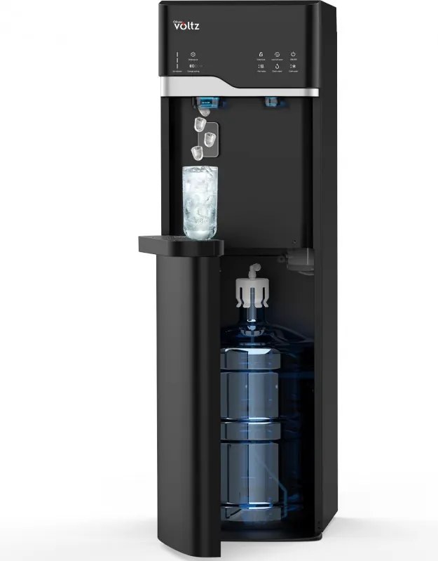 Диспенсър с ледогенератор Oliver Voltz OV51449G, 120-420W, 10°-90°C, Долно зареждане, Компресорно охлаждане, Черен
