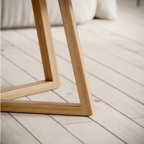 ОАЗИС Естествен дъб - ДЪРВЕНА ХОЛНА МАСА МОДЕРНА ОВАЛНА