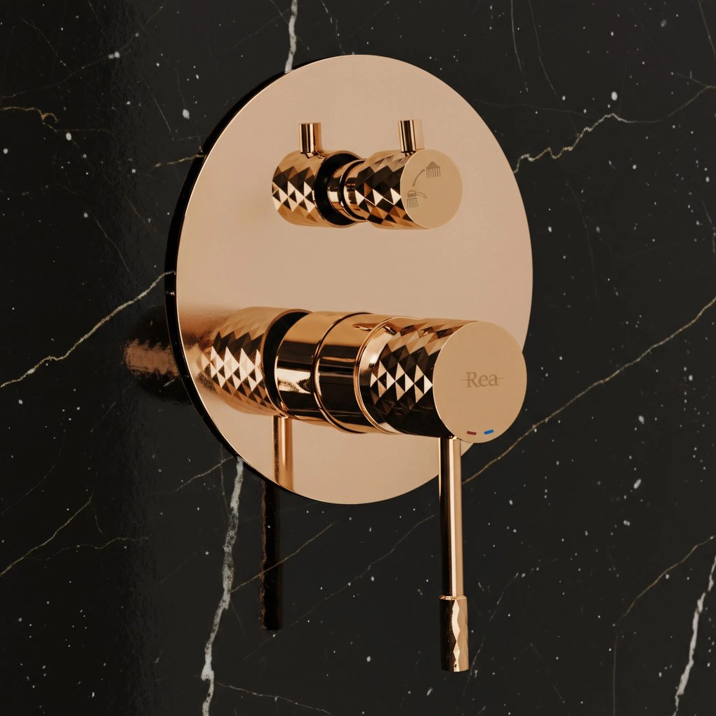 Душ система за вграждане Rea Lungo Diamond Copper
