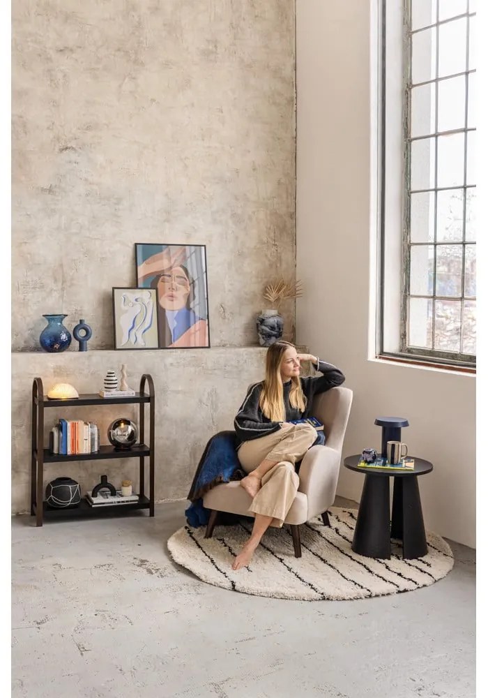 Тъмносиво кадифено кресло Noemye – Bonami Selection