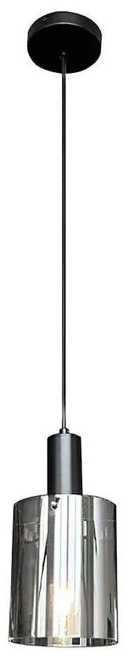 Пендел ARCADIA 1xE27/60W/230V Ø 13 см черен/опушен