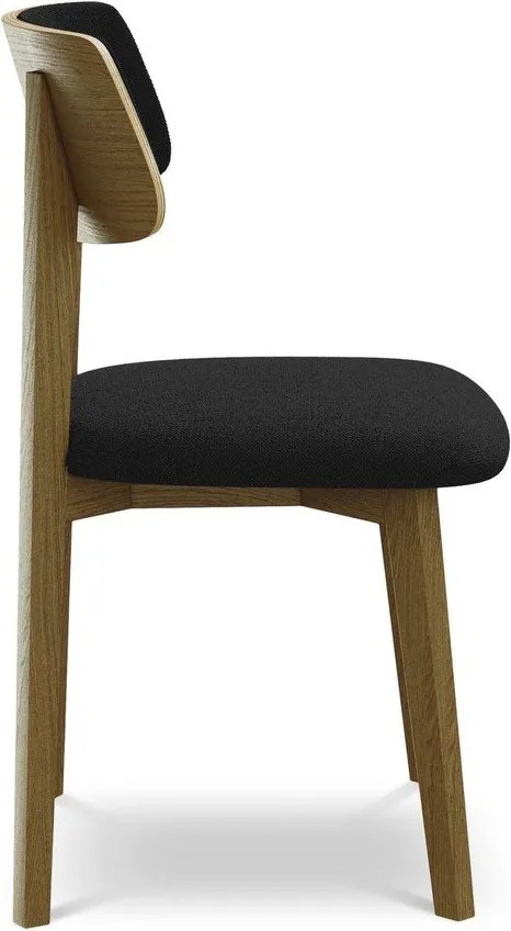 Черен трапезен стол от масивна дървесина Niu – Makamii