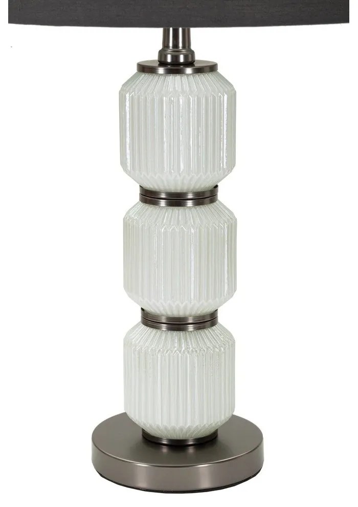 Сива настолна лампа с текстилен абажур (височина 57 cm) Bright – Mauro Ferretti