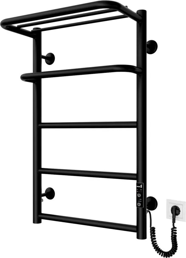 Лира за баня HOTEL 75W/230V 66x42 cm неръждаема стомана/черна дясна