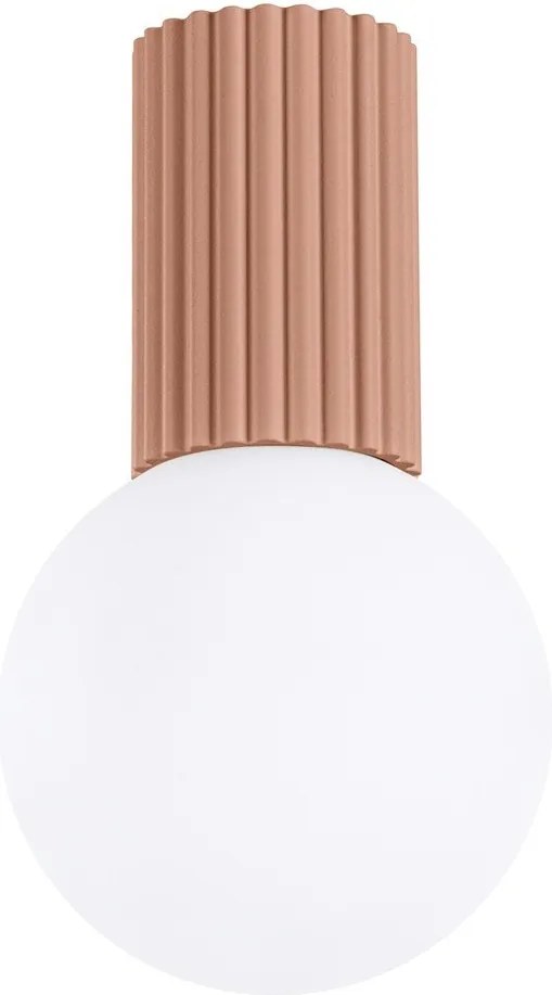 Светлокафяво осветително тяло за таван със стъклен абажур ø 12 cm Orbital – Sollux