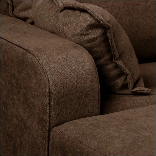 Тъмнокафяв ъглов диван (ляв ъгъл) Beata - Ropez