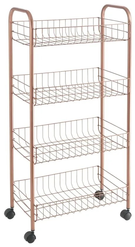 Метален подвижен рафт в меден цвят 41x84 cm Ascona - Metaltex