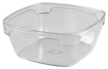 Rubikap - Поликарбонатна купичка квадратна без капак прозрачна 11x11xh4.8см 300мл (SB.D11Clear)