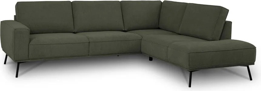 Тъмнозелен шенилов ъглов диван (десен ъгъл/L форма) Amsterdam – Scandic