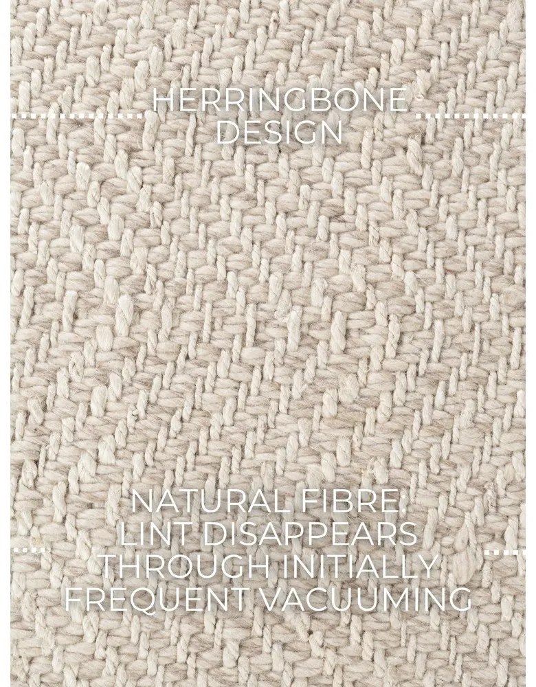 Ръчно изработен килим със смес от вълна в цвят слонова кост 160x230 cm Majoli – Elle Decoration