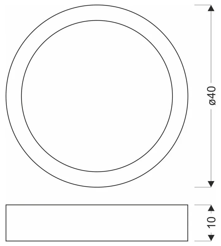Бяло/в естествен цвят LED осветително тяло за таван ø 40 cm Lazio – Candellux Lighting