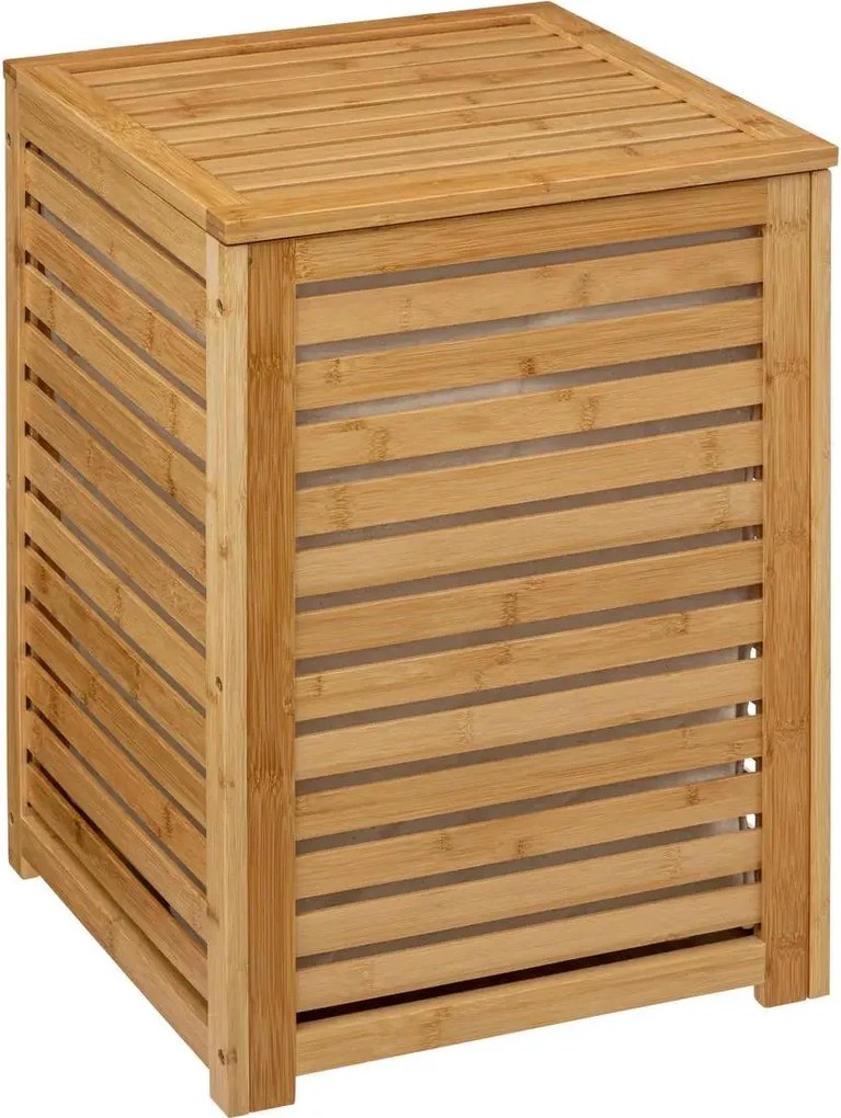 Кош за пране 5five Sicela, Бамбук, 65 L - Черен